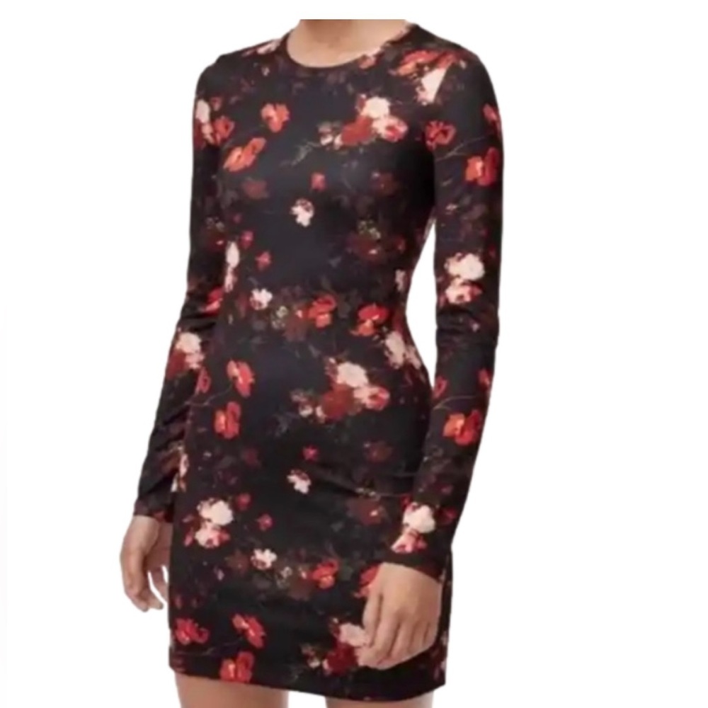 Aritzia Wilfred bodycon floral dress size S